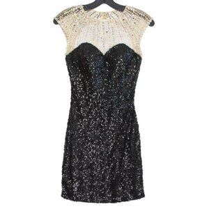 Clarisse Dress Sequin Embellished Cocktail Party Glam Evening Sparkly Black 0